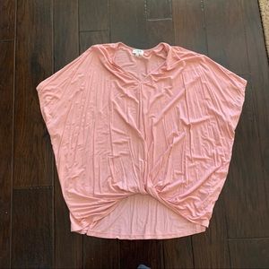 Pink Twist Front Top